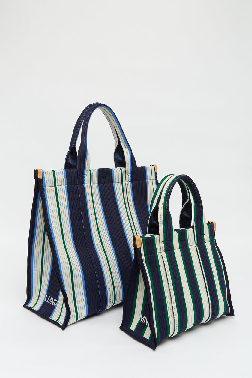 Rialto - Small Tote - Navy/Ink Blue/Verde Stripe