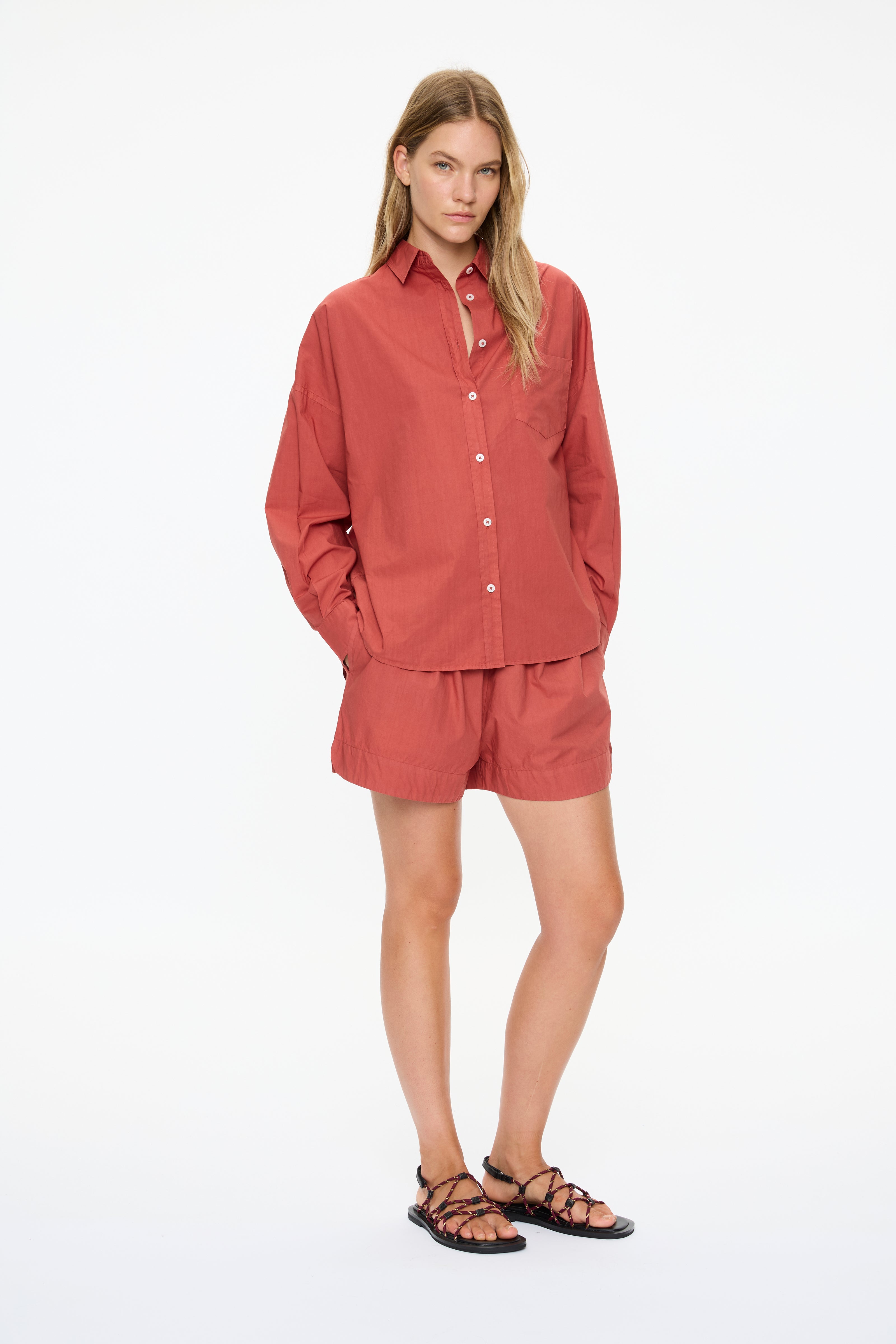 Chiara Long Sleeve Shirt Classic  - Henna