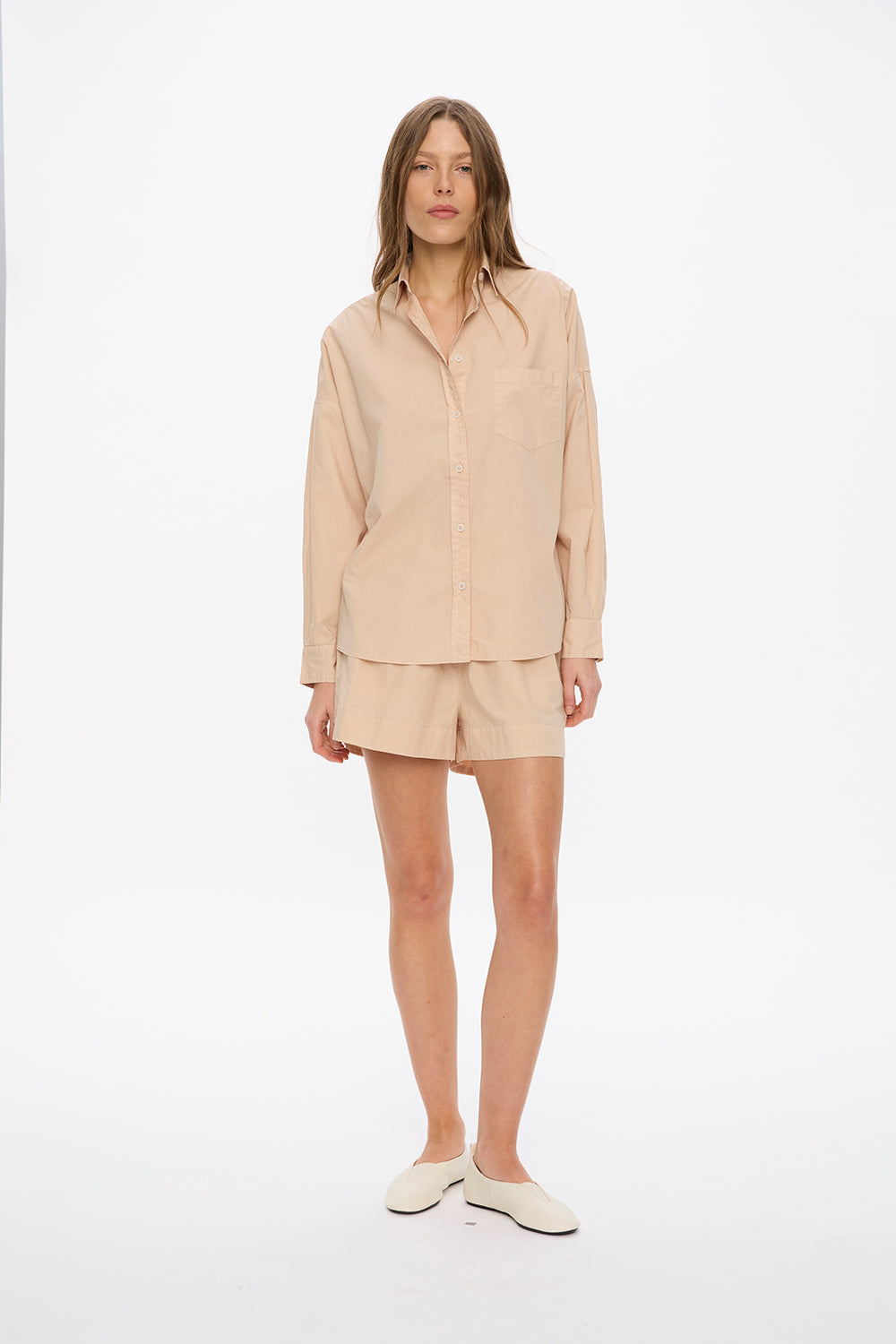 Chiara Long Sleeve Shirt - Classic  - Sand Dune