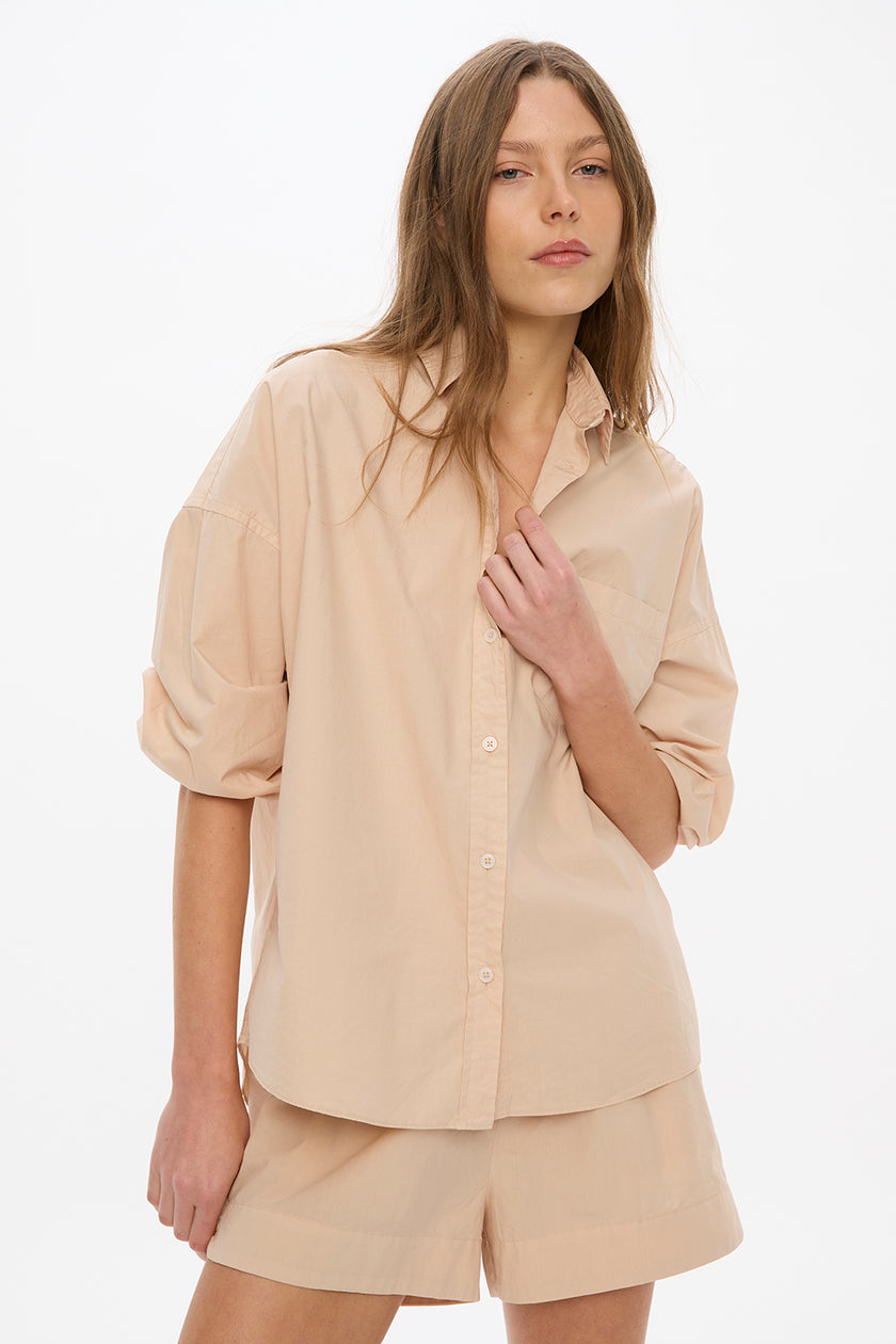 Chiara Long Sleeve Shirt - Classic  - Sand Dune