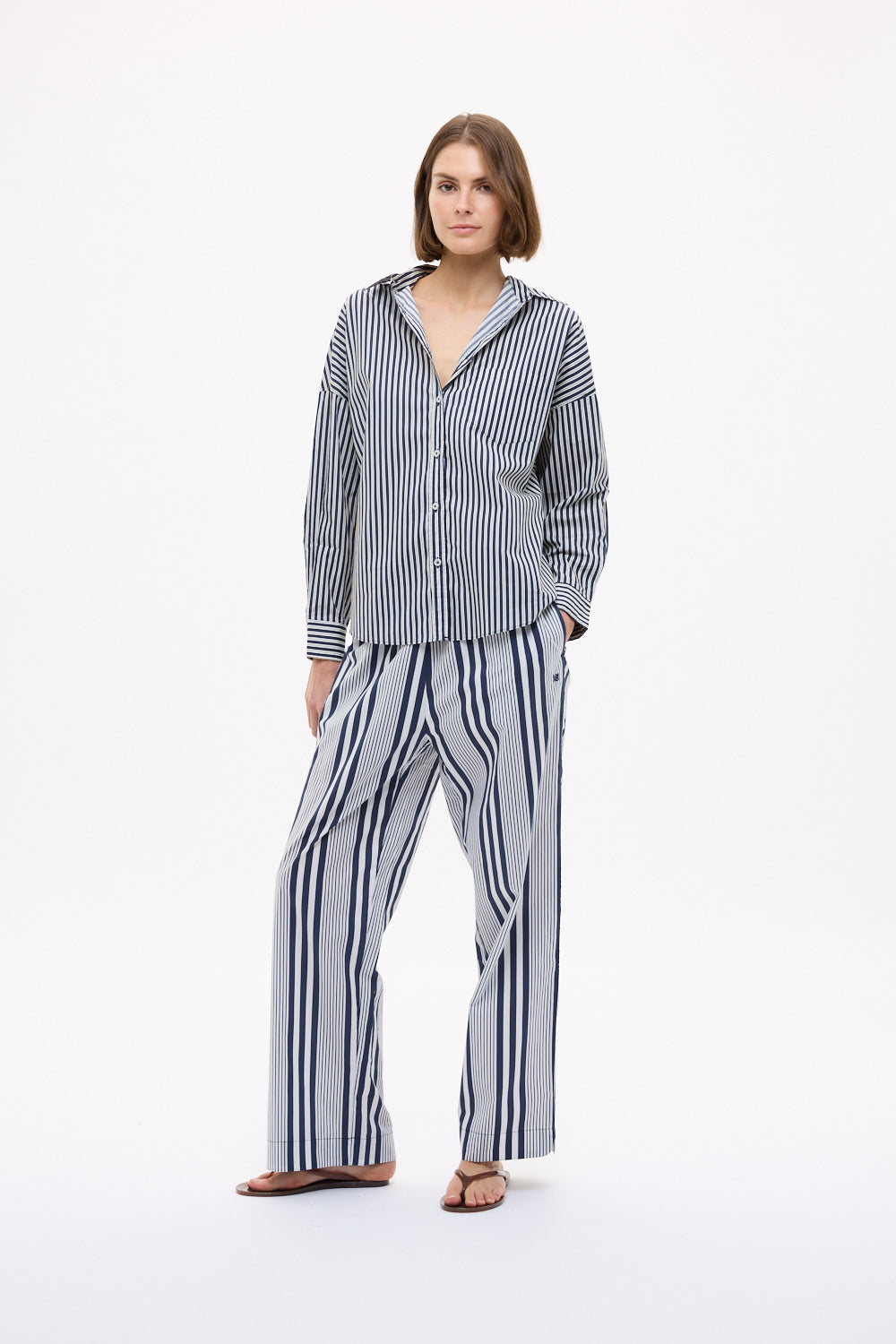 Bahia Pants Bay Stripe - Navy/ Natural