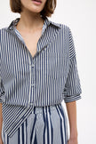 Chiara Long Sleeve Shirt Stripe - Navy/Sponge/Natural