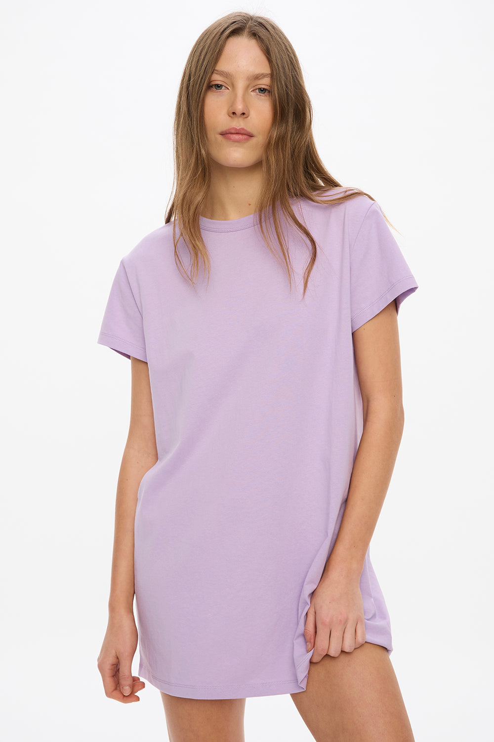LMND Classic T-Shirt Dress - Lavender