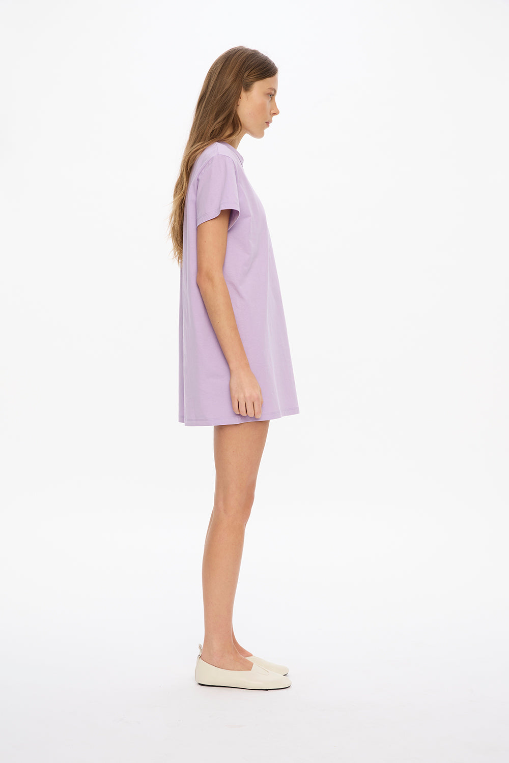 LMND Classic T-Shirt Dress - Lavender