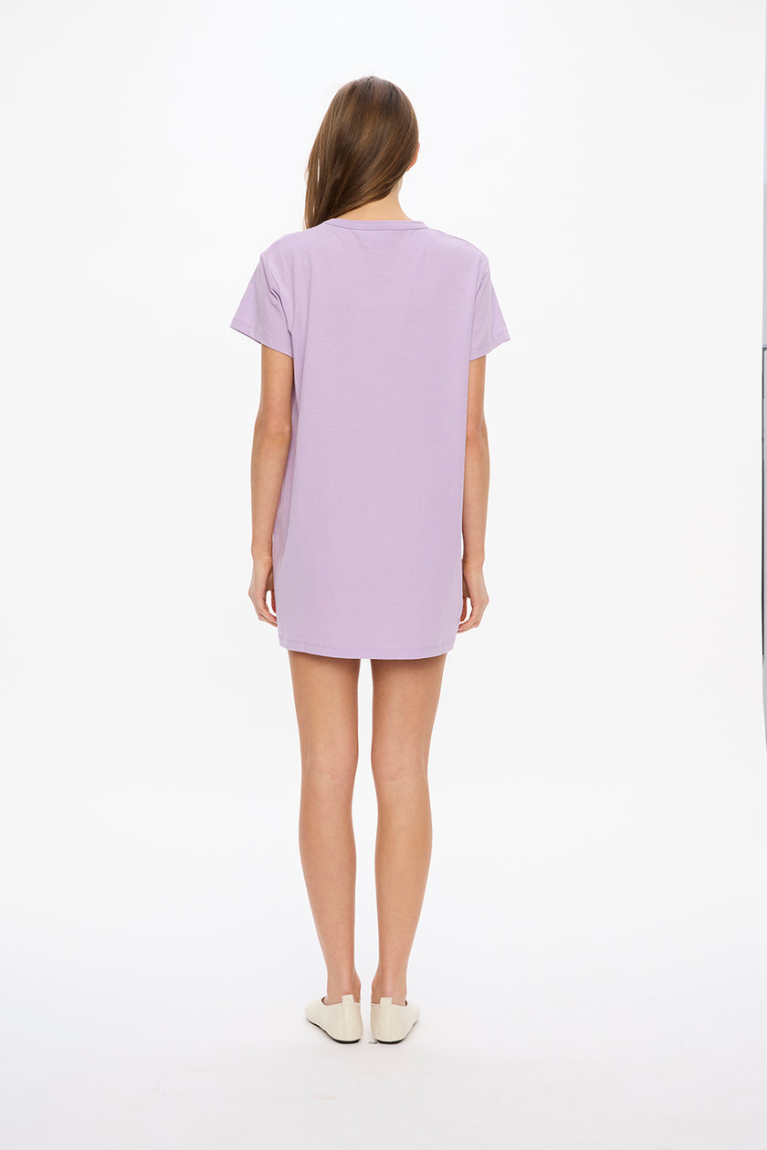 LMND Classic T-Shirt Dress - Lavender