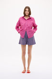 Chiara Long Sleeve Shirt Stripe - Fuschia/True Red/Natural