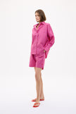 Chiara Long Sleeve Shirt Stripe - Fuschia/True Red/Natural