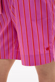 Chiara Long Sleeve Shirt Stripe - Fuschia/True Red/Natural