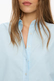 Mara Long Sleeve Shirt - Pinpoint - Delicate Blue