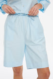 Mara Drawstring Shorts - Pinpoint - Delicate Blue