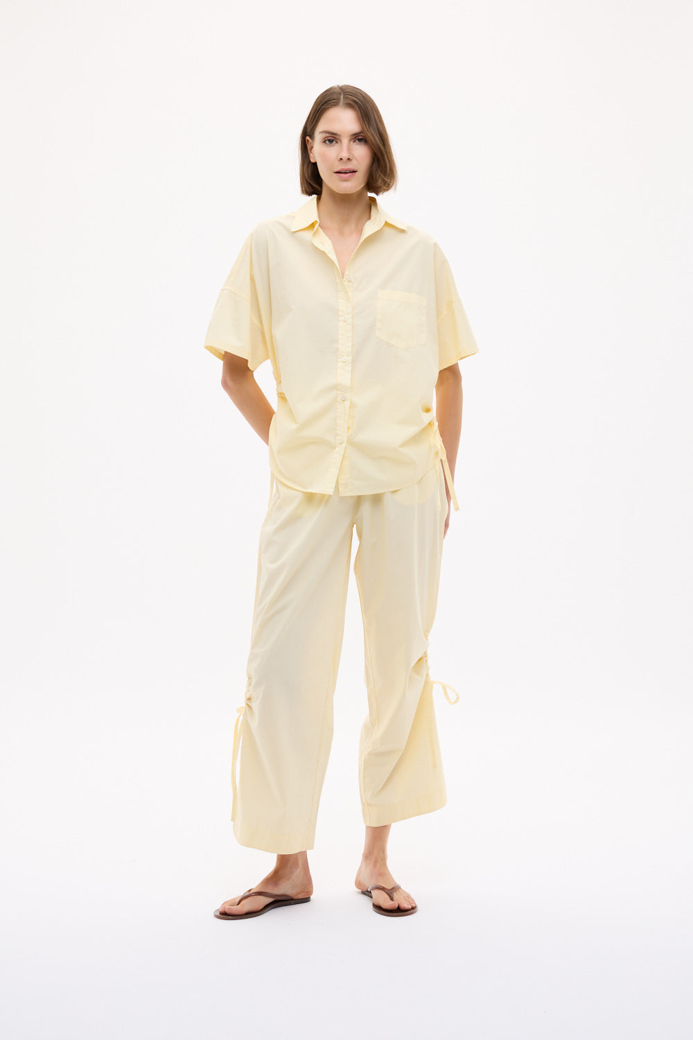 Chiara Short Sleeve Shirt Parachute - Almond Oil