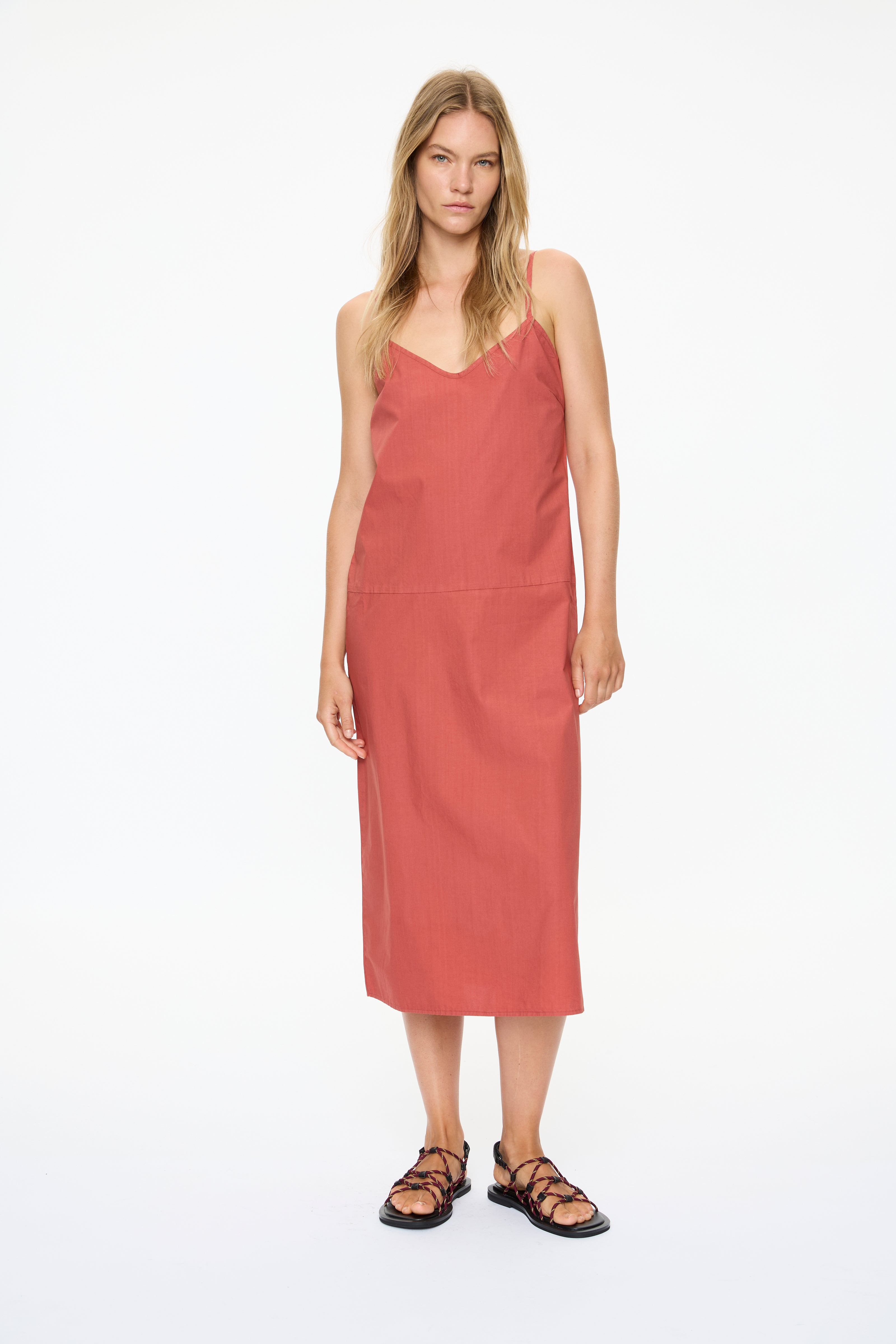 Capri Slip Midi Dress - Henna
