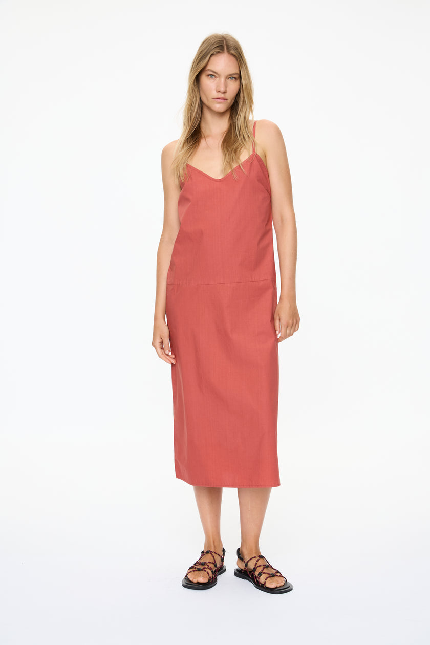 Capri Slip Midi Dress - Henna