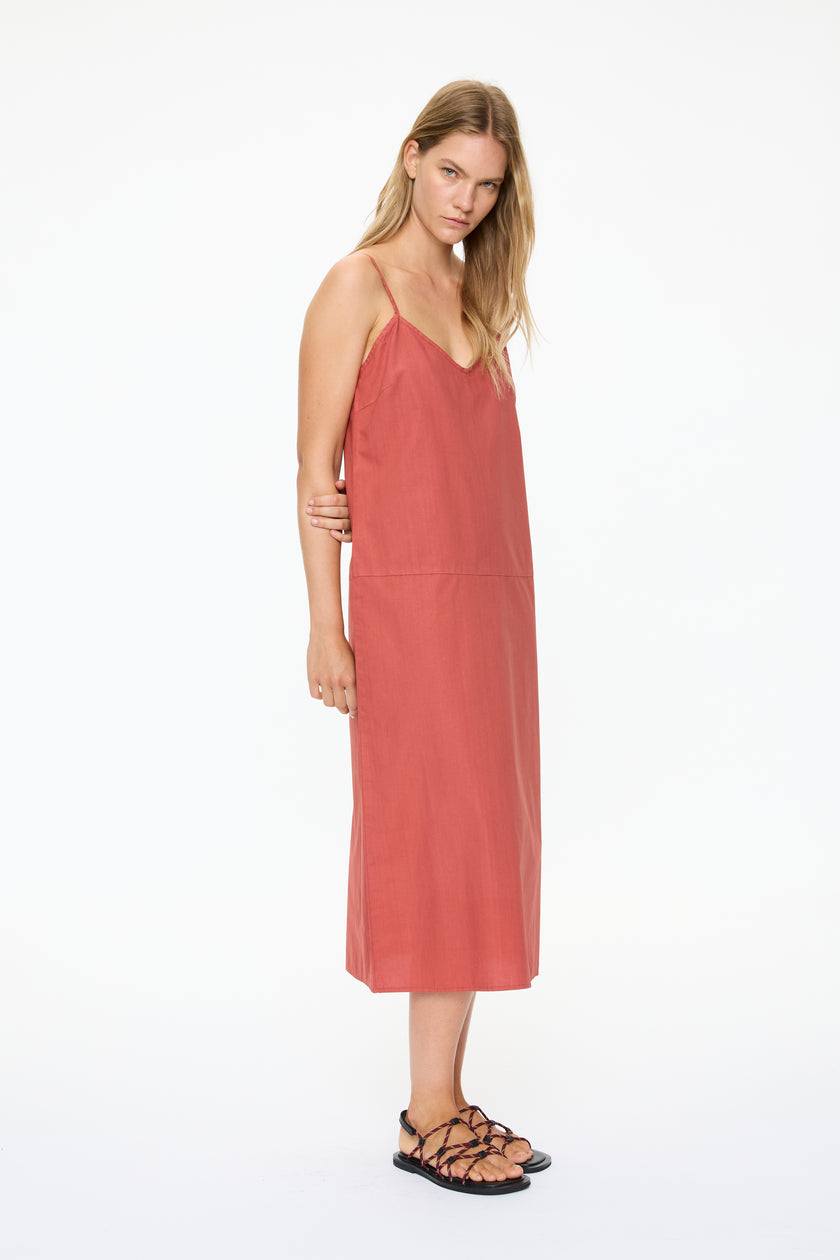 Capri Slip Midi Dress - Henna