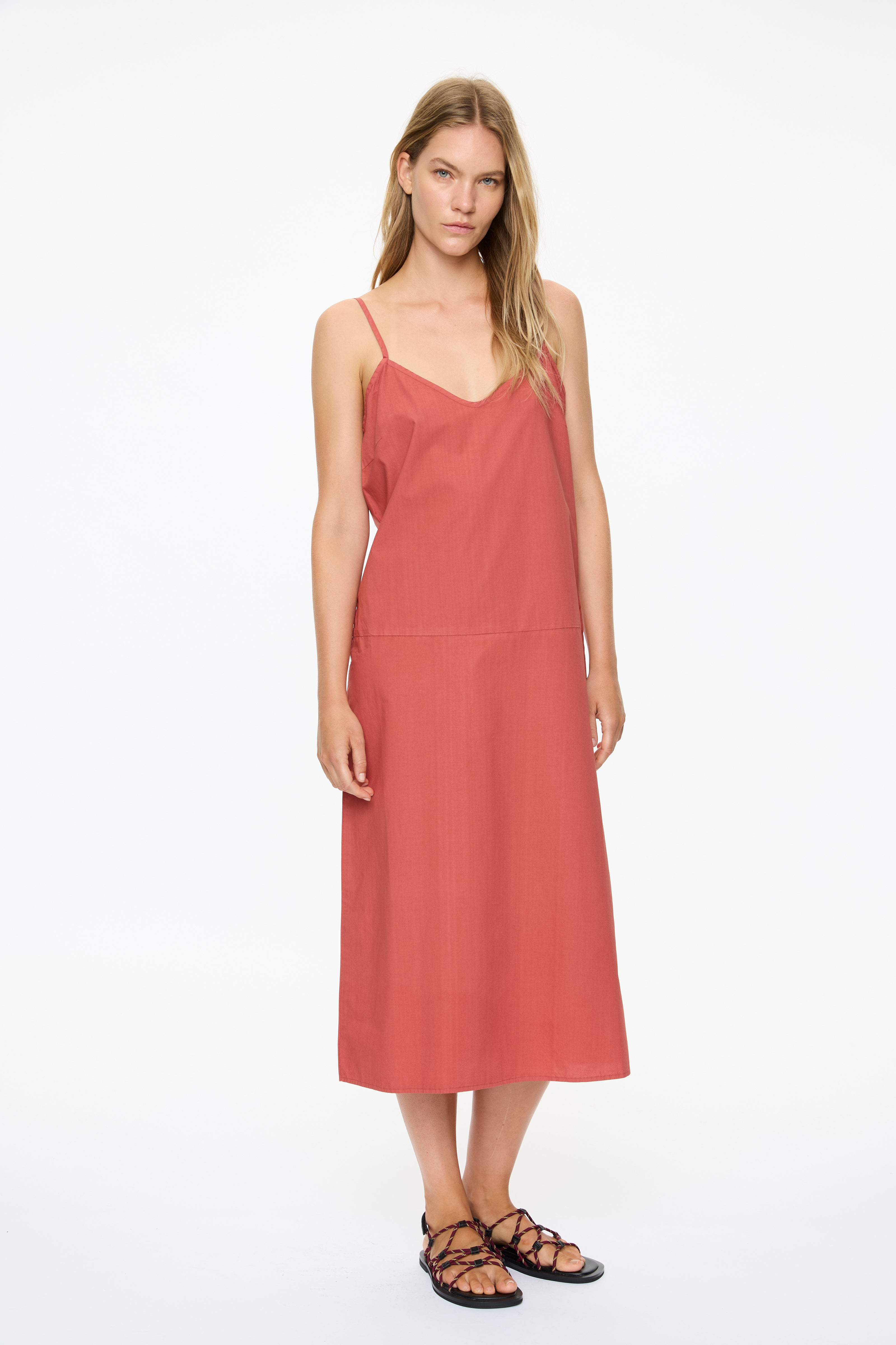 Capri Slip Midi Dress - Henna