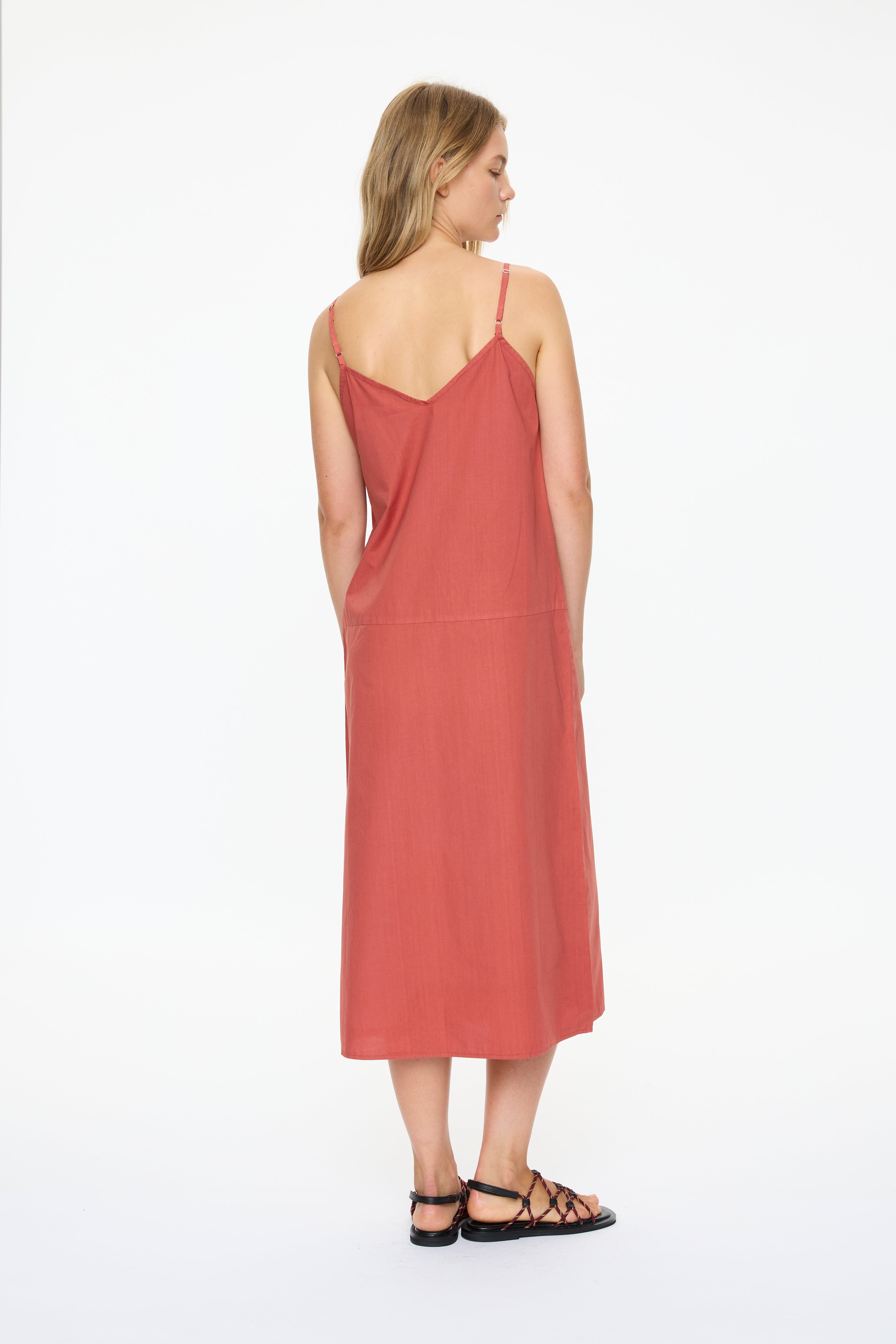 Capri Slip Midi Dress - Henna