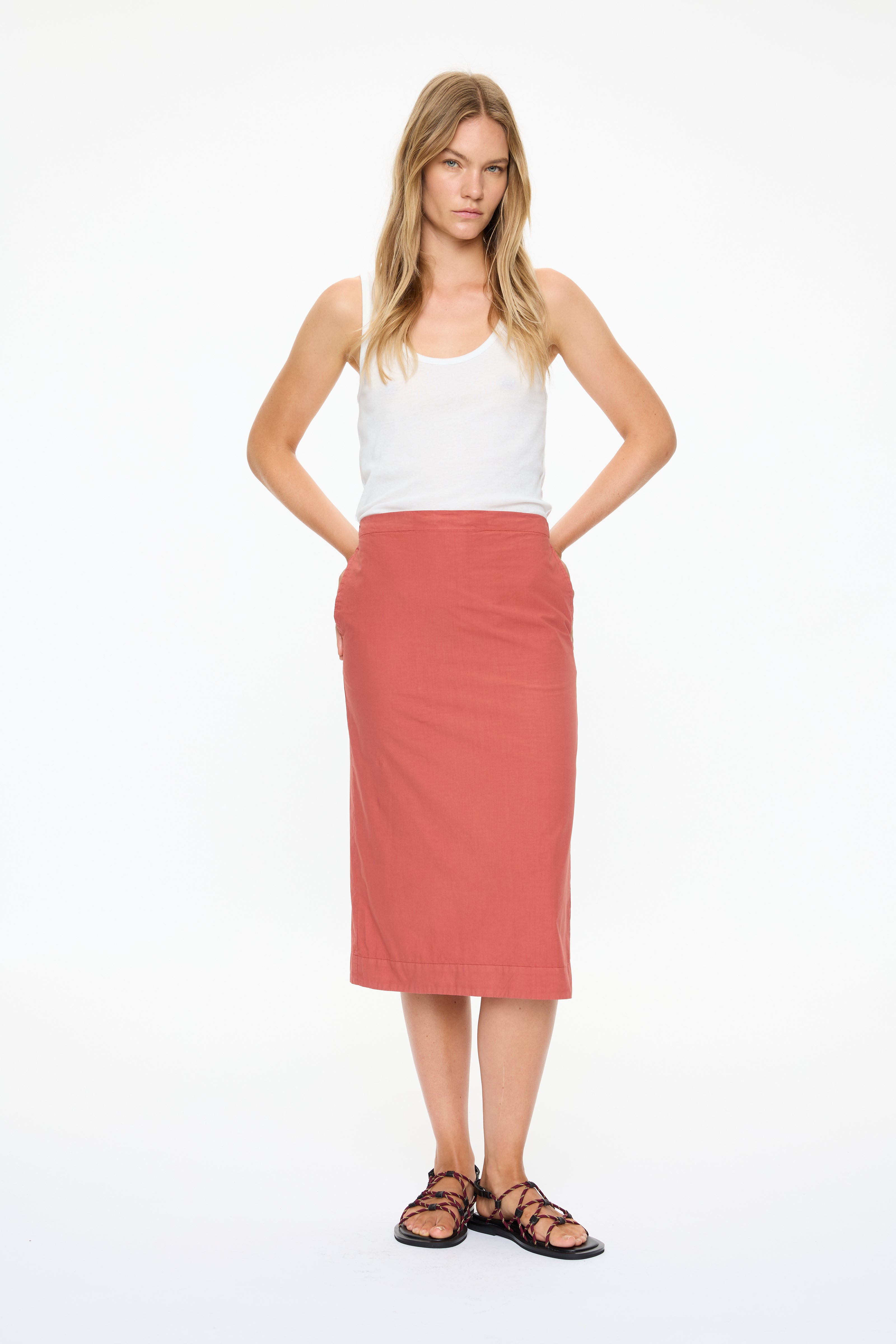 Chiara Pencil Skirt - Henna