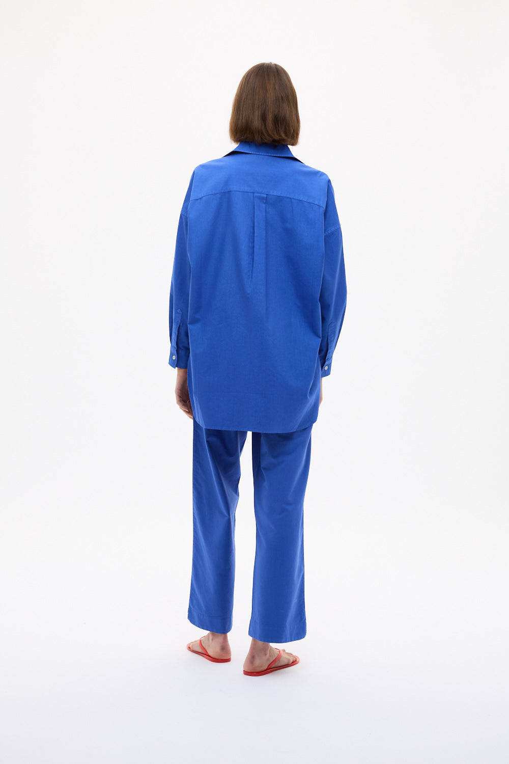 Mara Oversized Long Sleeve Shirt - Cobalt Blue