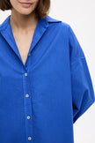 Mara Oversized Long Sleeve Shirt - Cobalt Blue