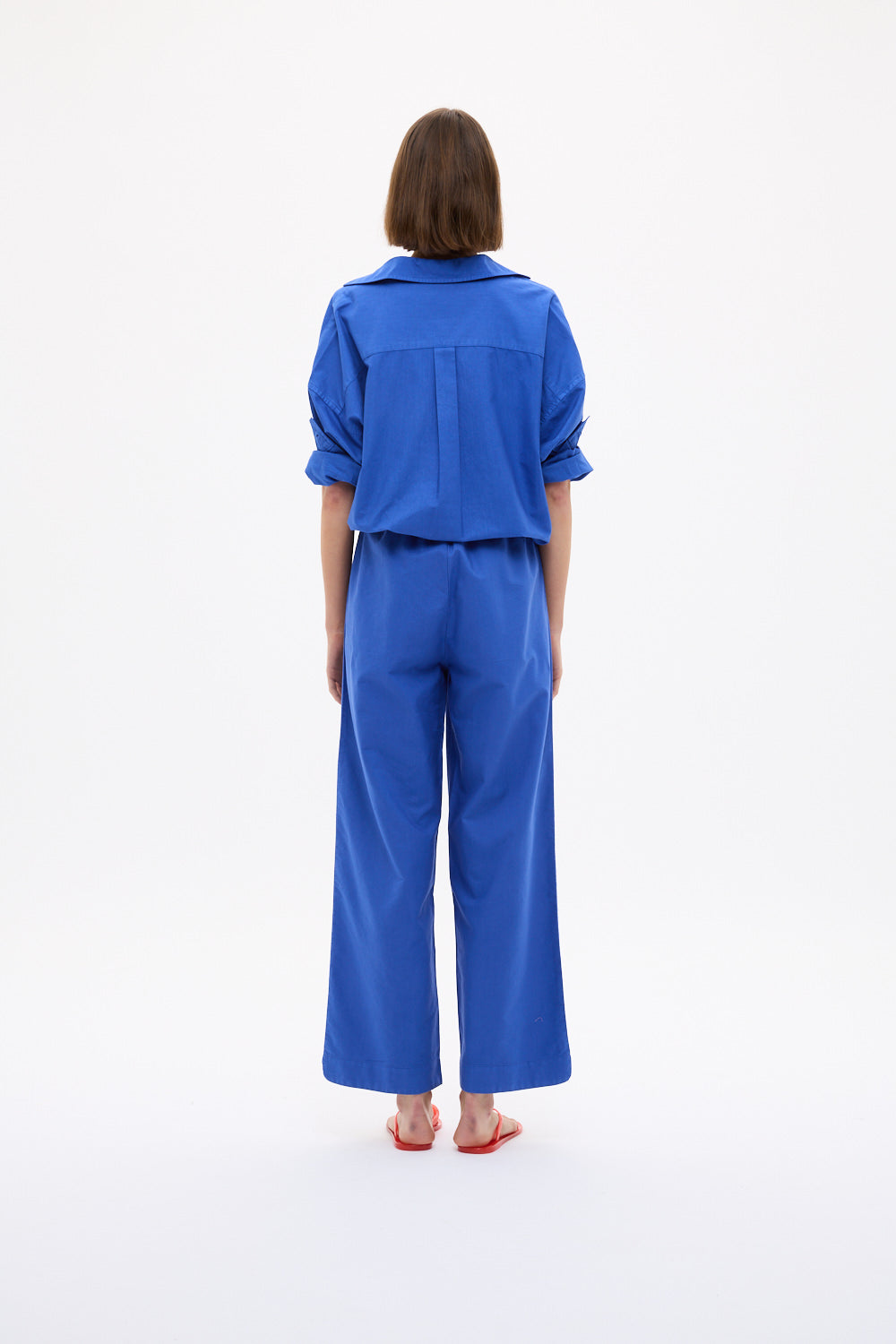 Mara Oversized Long Sleeve Shirt - Cobalt Blue