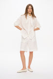Alma Neck-Tie Shirt - White