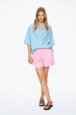 Mara Short Sleeve Shirt - Azure Multi Stripe