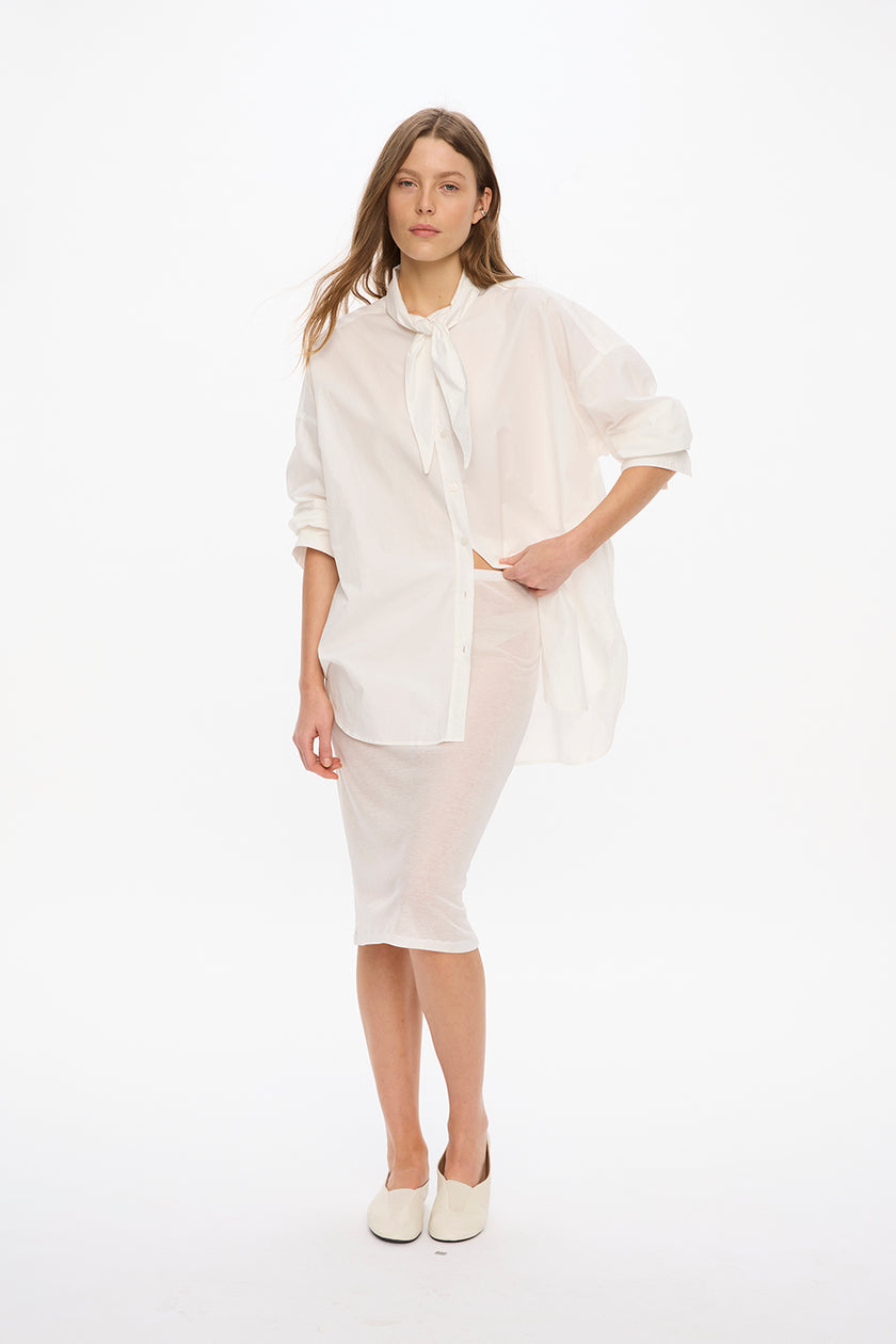 Sunny Sheer Pencil Skirt - White