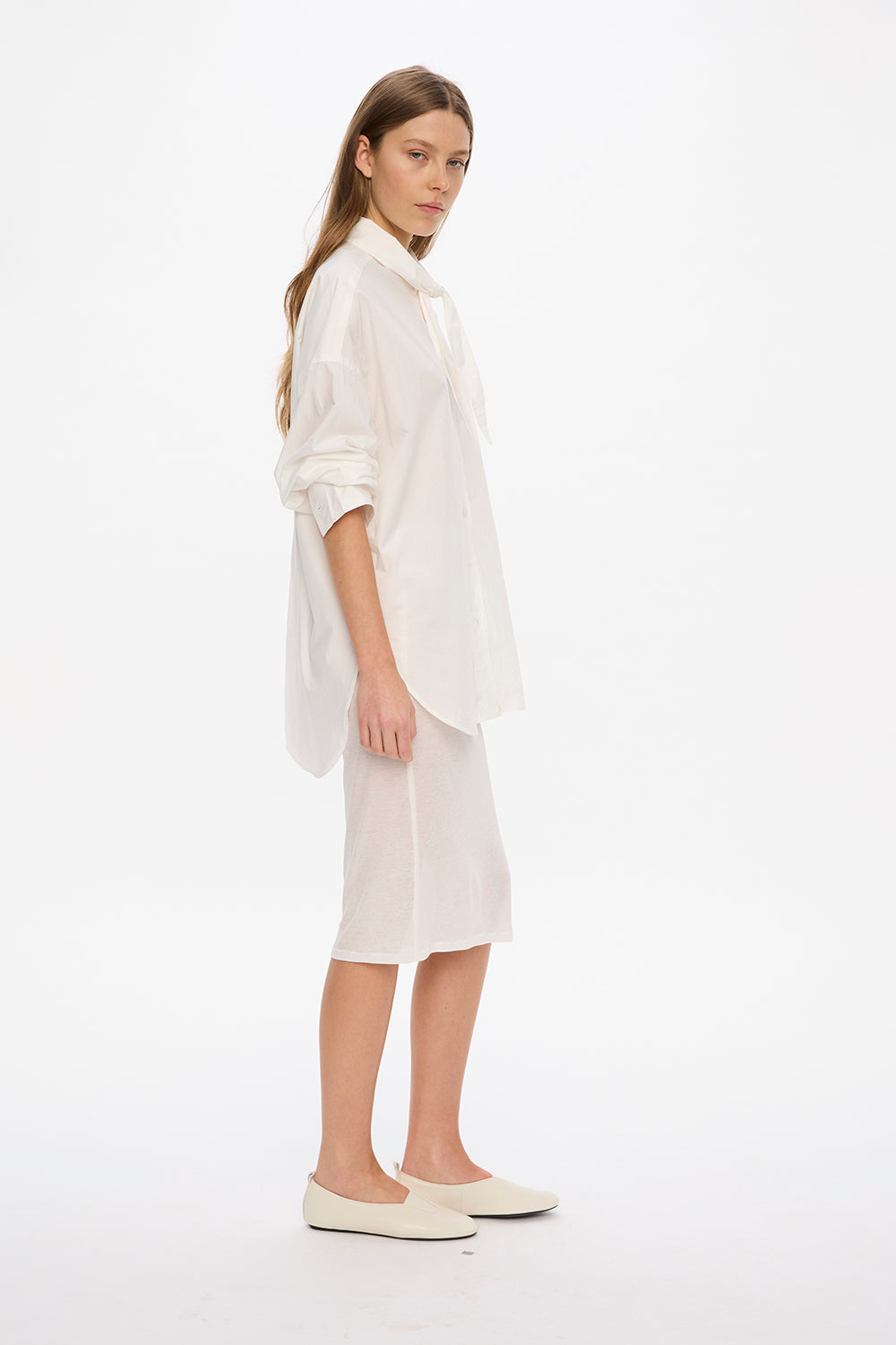 Sunny Sheer Pencil Skirt - White