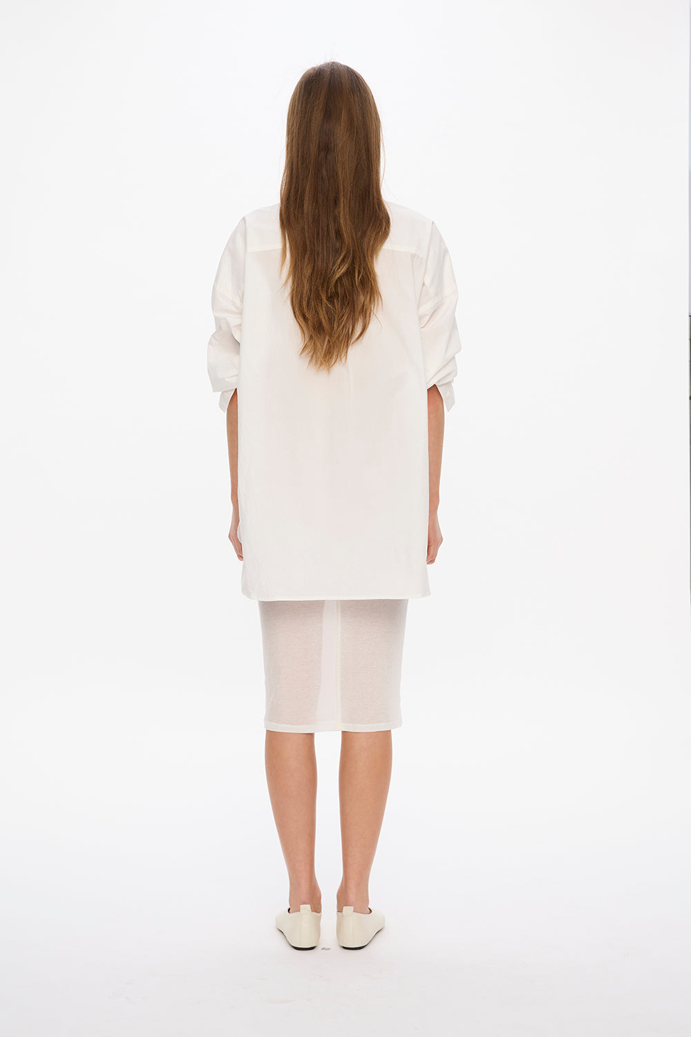 Sunny Sheer Pencil Skirt - White