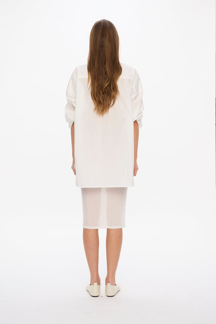 Sunny Sheer Pencil Skirt - White
