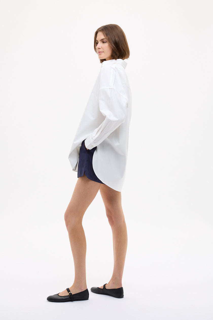 Mara Oversized Long Sleeve Shirt - White