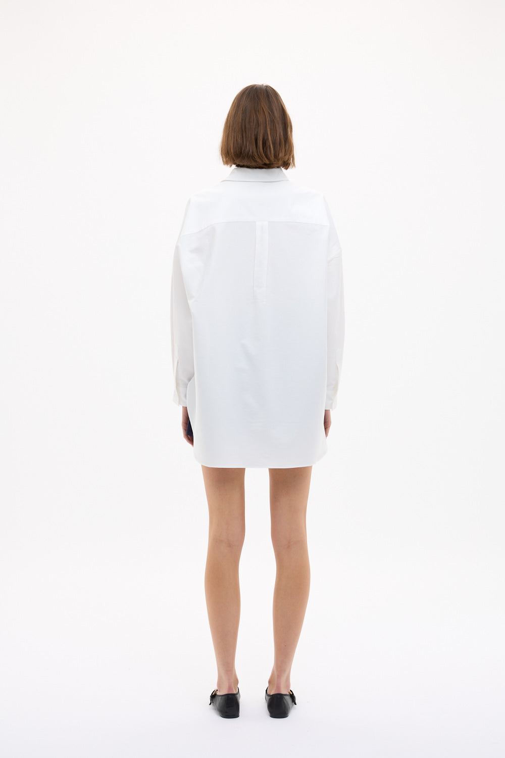 Mara Oversized Long Sleeve Shirt - White