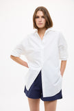 Mara Oversized Long Sleeve Shirt - White