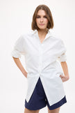 Mara Oversized Long Sleeve Shirt - White