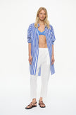 Chiara Long Sleeve Midi Dress - Stripes  Ink Blue/Navy/White Stripe