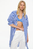 Chiara Long Sleeve Midi Dress - Stripes  Ink Blue/Navy/White Stripe