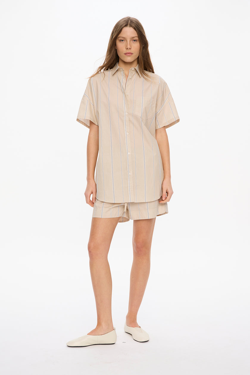 Mara Classic Drawstring Shorts	- Sand Dune/Toffee/White/Navy