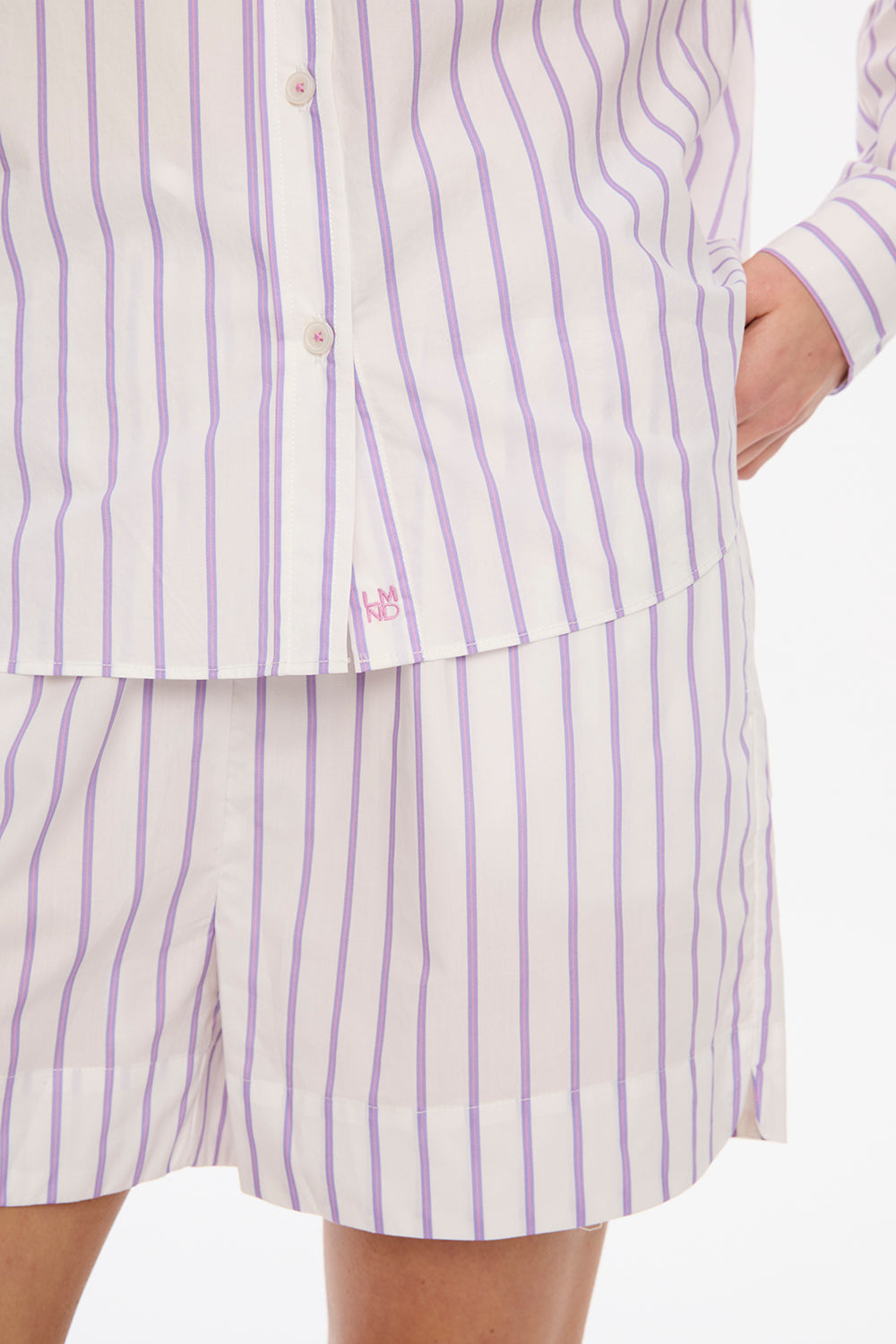 Mara Classic Drawstring Shorts	- White/Lavender/Rose Glow