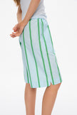 Mara Drawstring Shorts - Mid Length - Delicate Blue/White/Light Verde/Navy