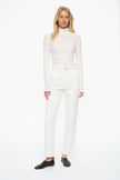 Sunny Sheer Long Sleeve Turtle Neck  White