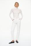 Sunny Sheer Long Sleeve Turtle Neck  White