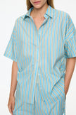 Chiara Parachute Short Sleeve Shirt Stripe - Azure/Sage/Lemon Fizz