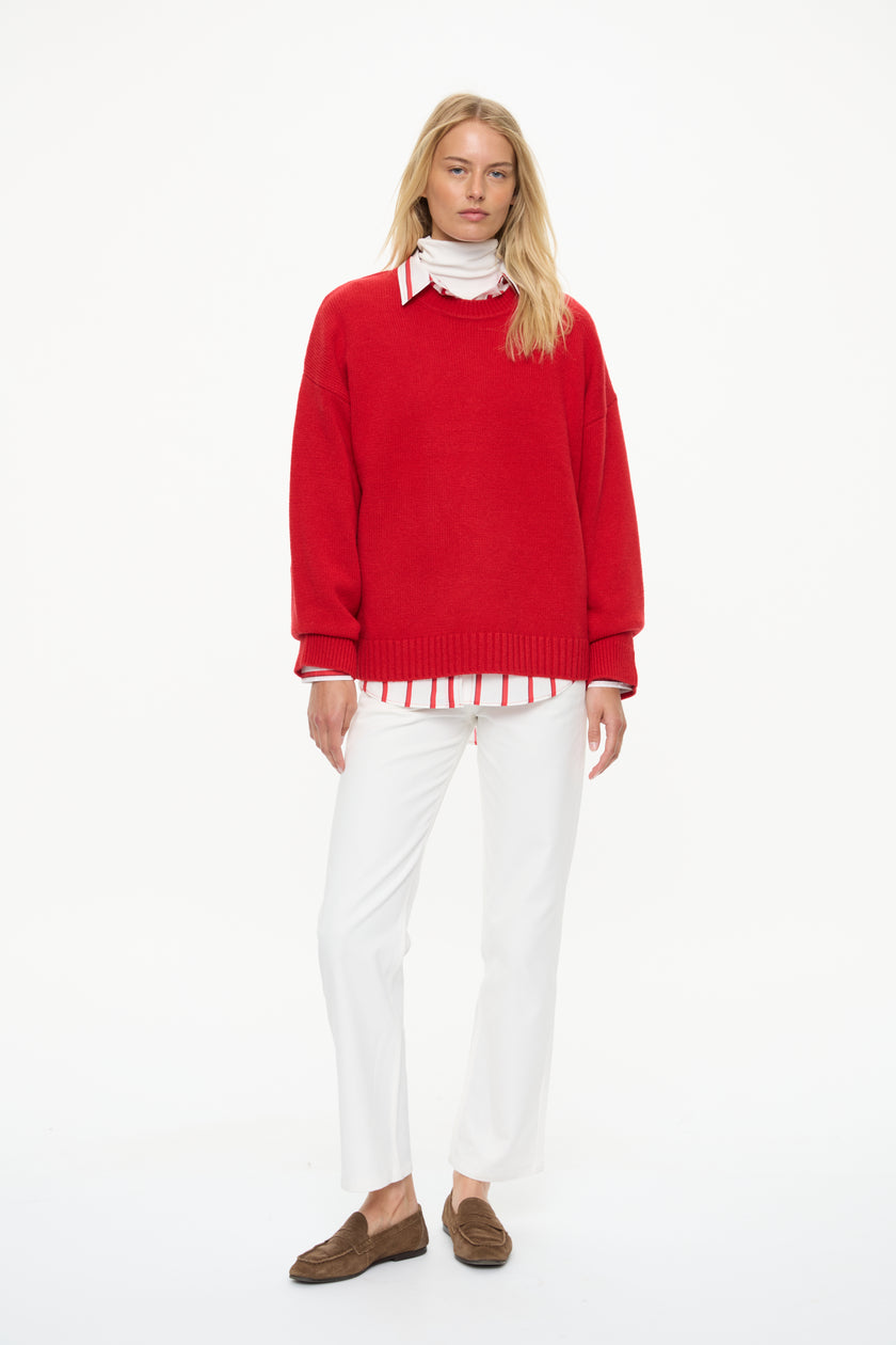 Chunky Oversized Knit - Ultra Red
