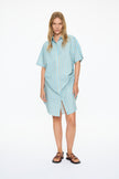 Chiara Parachute Short Sleeve Shirt Stripe - Azure/Sage/Lemon Fizz