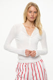 Mara Oversized Long Sleeve Shirt - Stripes  Ultra Red/Sangria/White Stripe