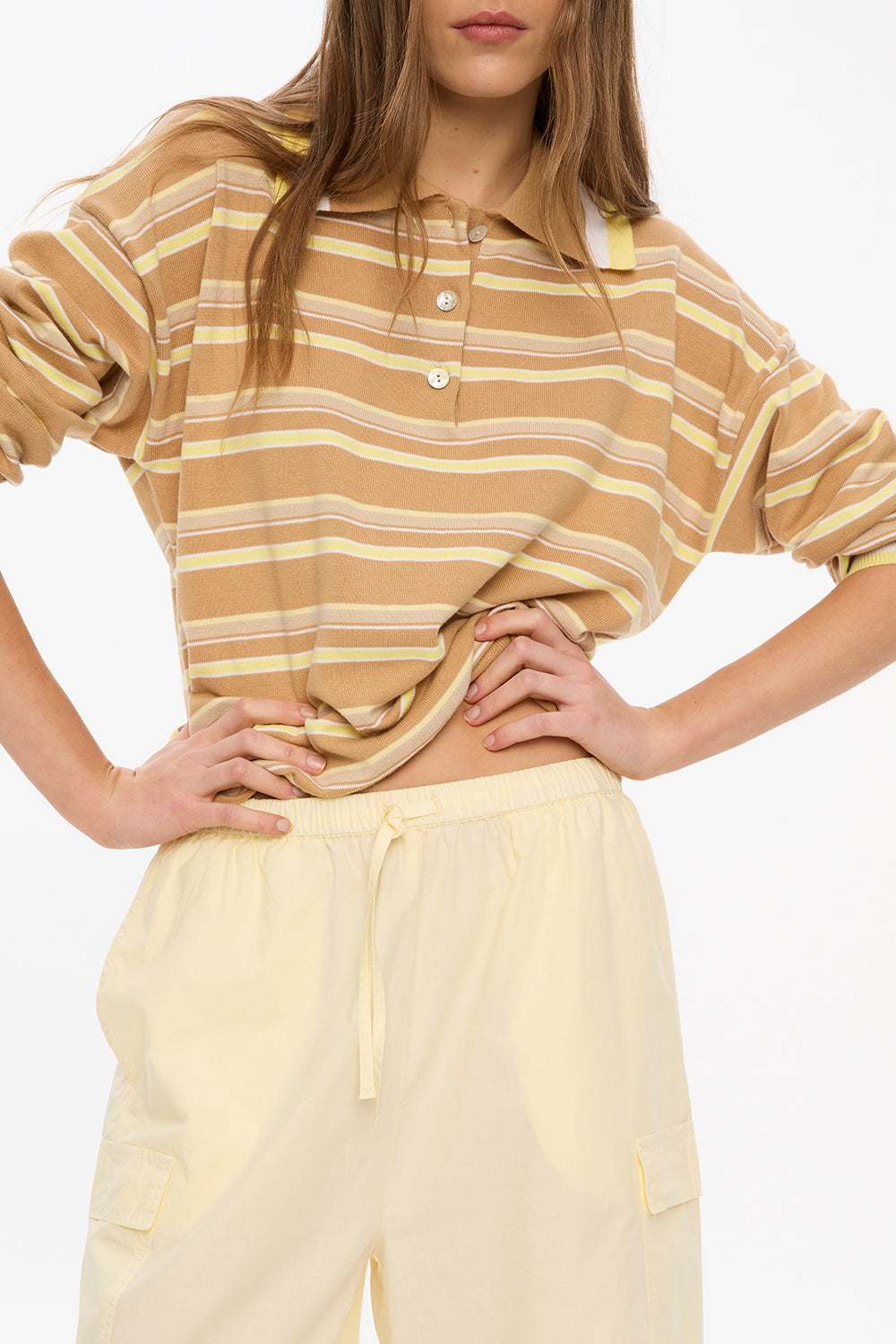 Mara Drawstring Cargo Shorts - Limoncello