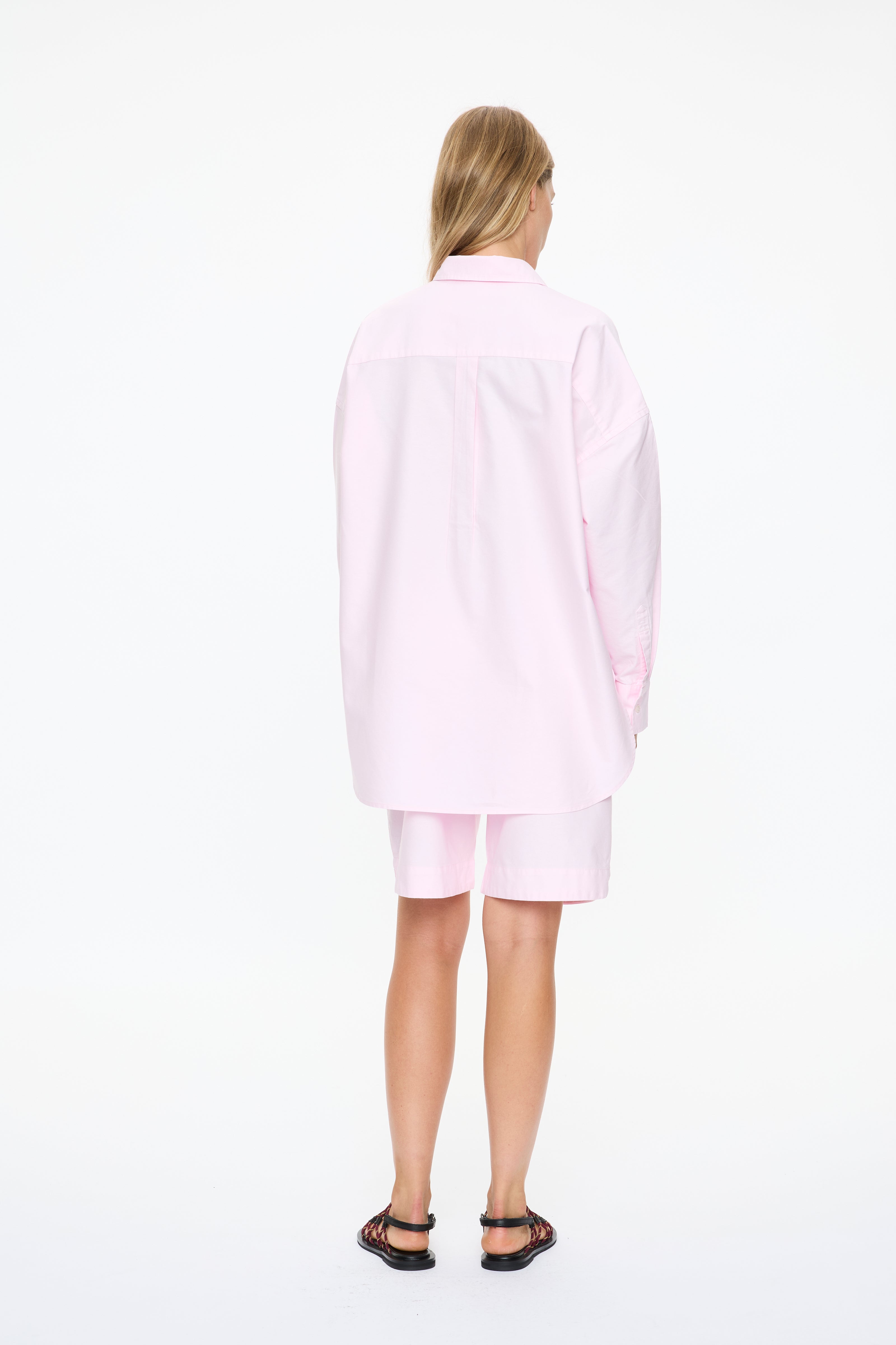 Mara Oversized Long Sleeve Shirt - Candy Floss