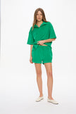 Lido Terry Half Sleeve Polo - Light Verde