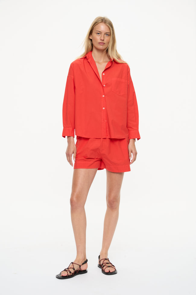 Chiara Long Sleeve Shirt Classic  - True Red