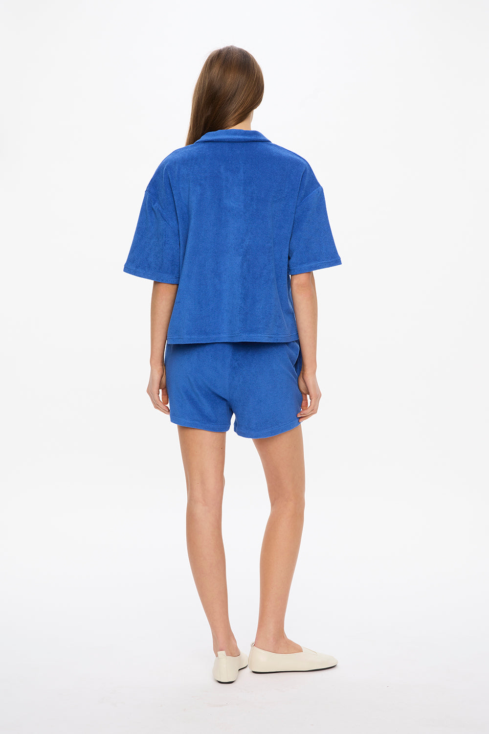 Lido Terry Half Sleeve Polo - Ink Blue